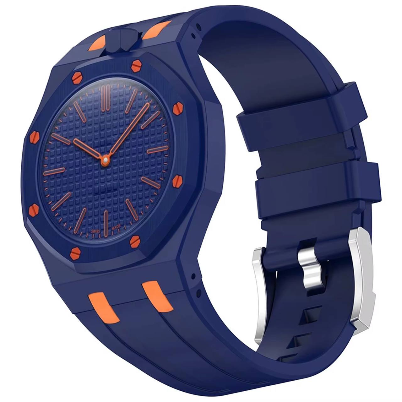photo_2026-06-08_17-41-24 (2) Годинник Royal Pop Navy Orange Silicone - Зображення 1